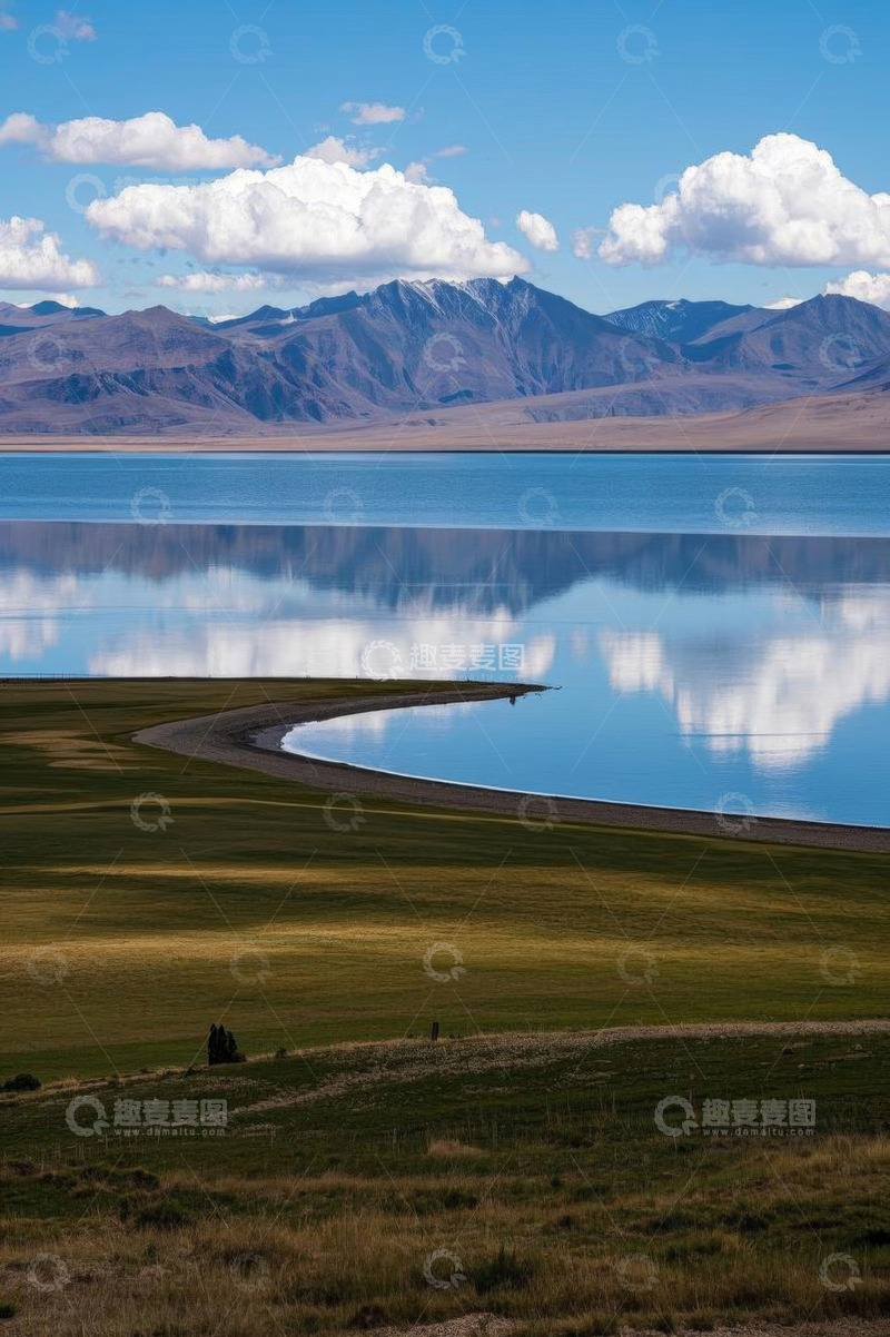高清大图下载【趣麦麦图】西藏高原湖泊自然风光