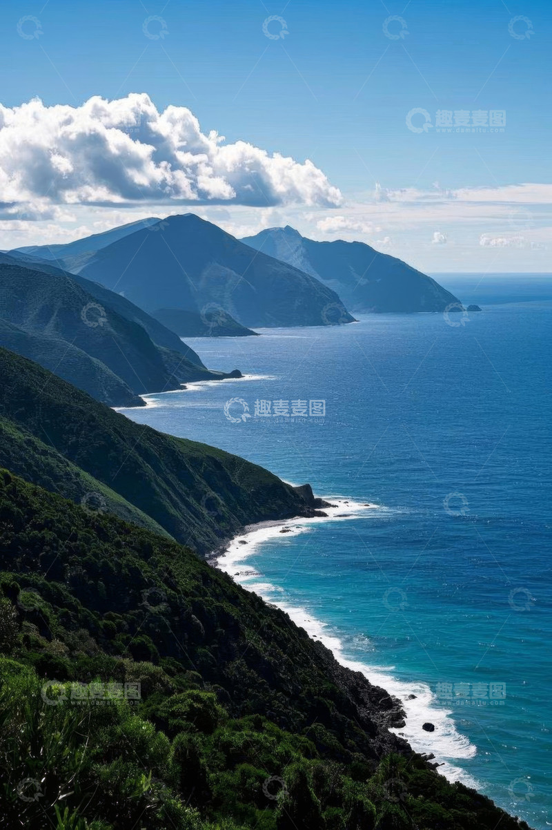 高清大图下载【趣麦麦图】山海相依的自然风光