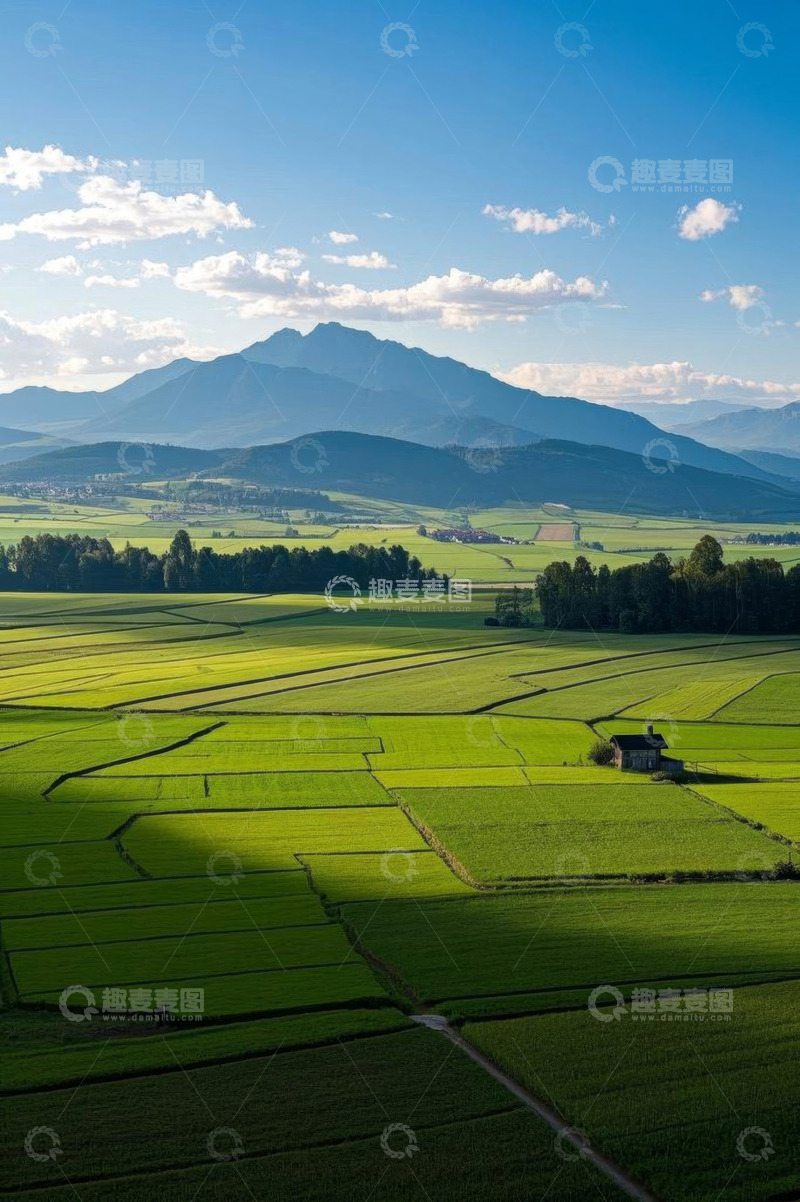 高清大图下载【趣麦麦图】田野山丘自然风光全景