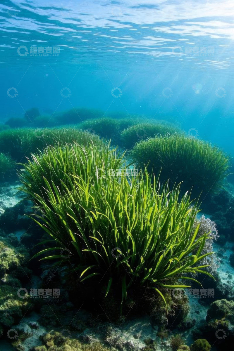 高清大图下载【趣麦麦图】海底海草自然景观