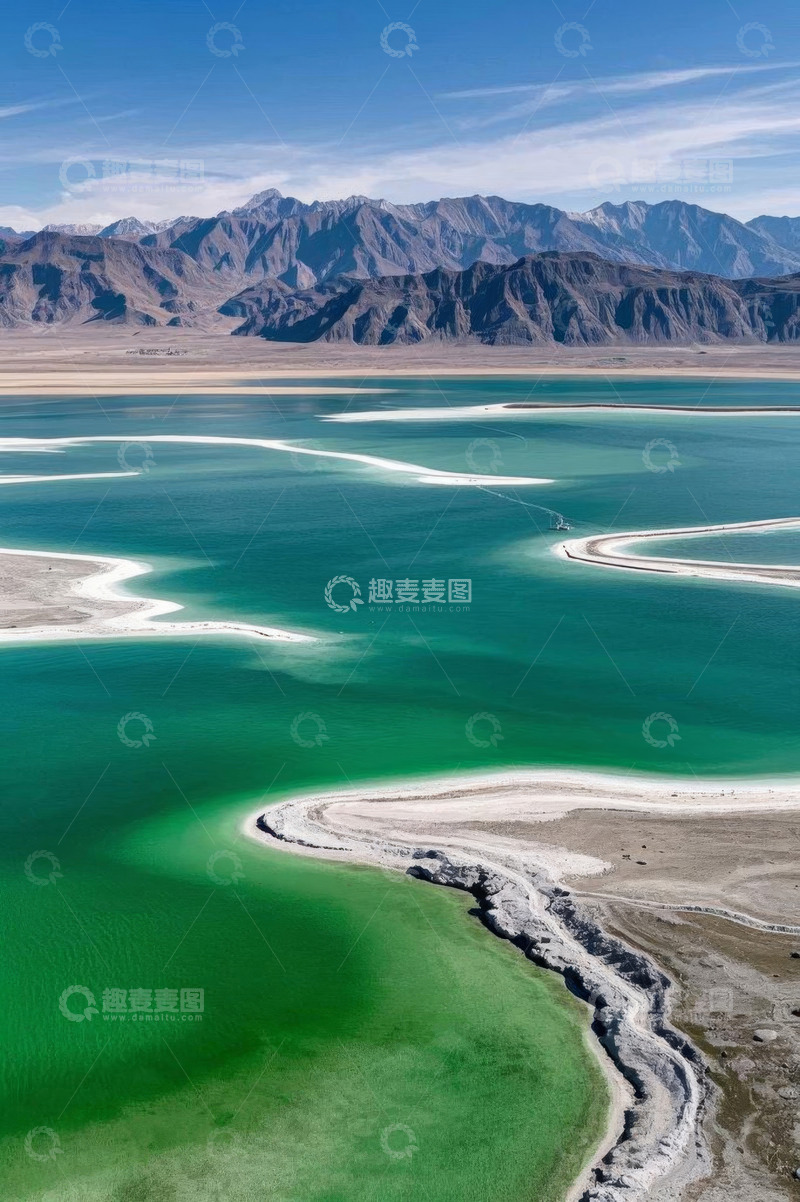 高清大图下载【趣麦麦图】航拍青海盐湖自然风光