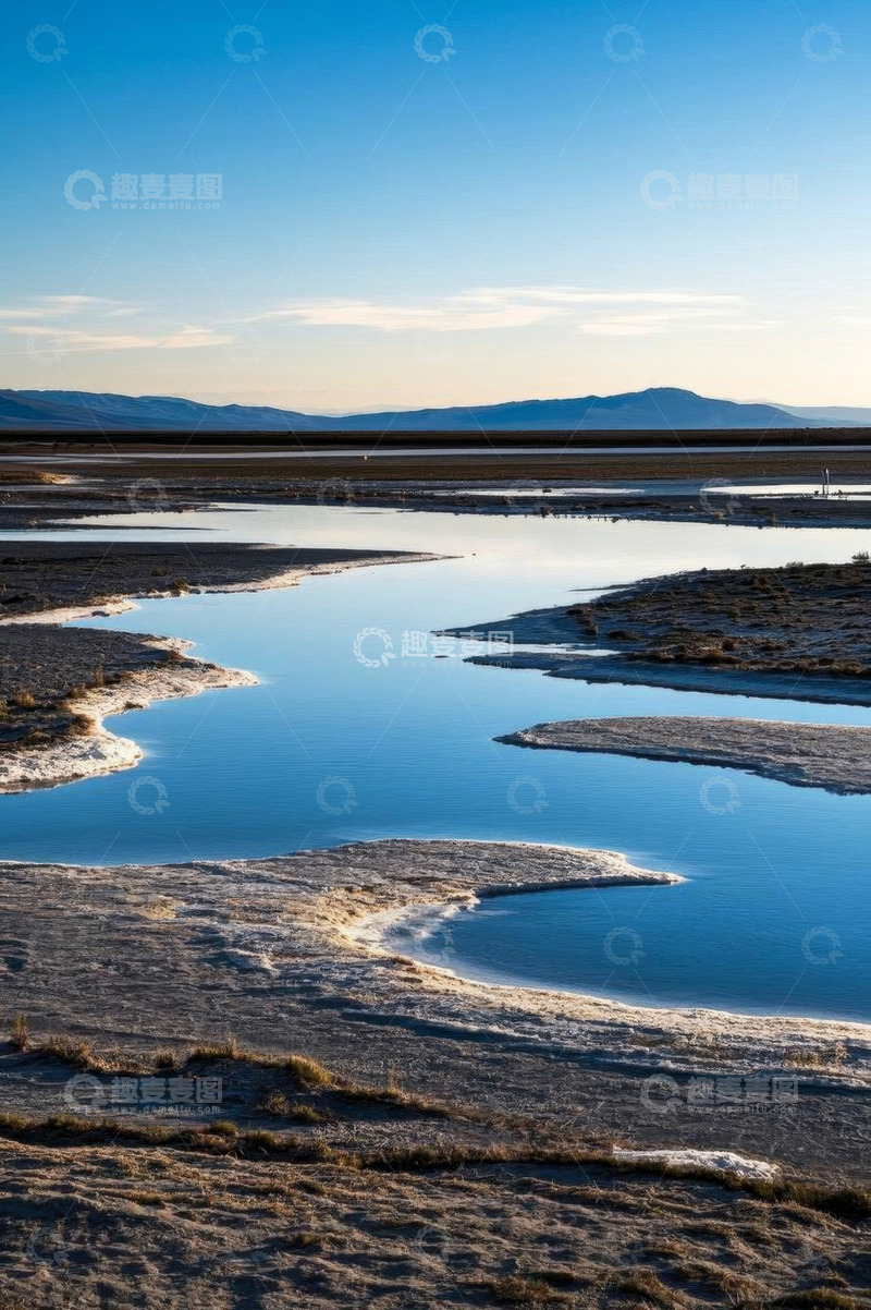 高清大图下载【趣麦麦图】荒漠中的水域自然风光