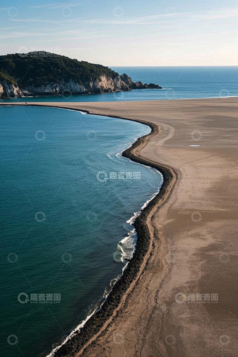 高清大图下载【趣麦麦图】海滩与海洋自然风光俯瞰