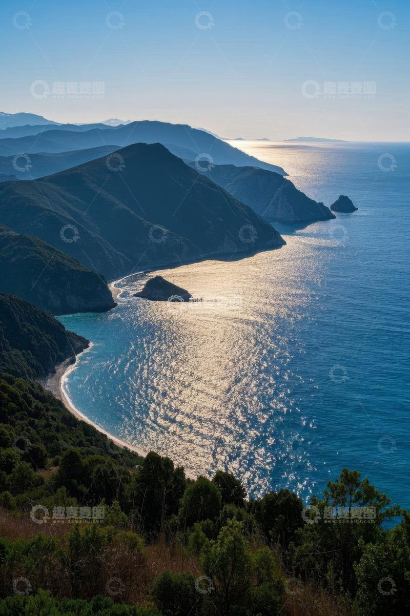 高清大图下载【趣麦麦图】山海相依的海岸风景