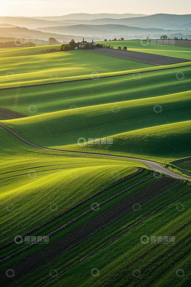 高清大图下载【趣麦麦图】田野田园风光航拍全景