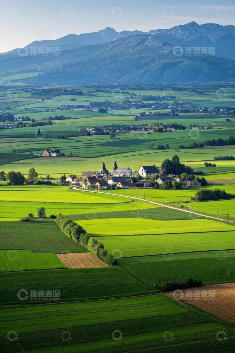 高清大图下载【趣麦麦图】田园乡村自然风光全景