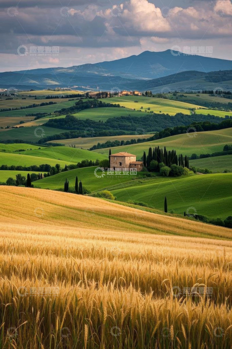 高清大图下载【趣麦麦图】意大利托斯卡纳田园风光