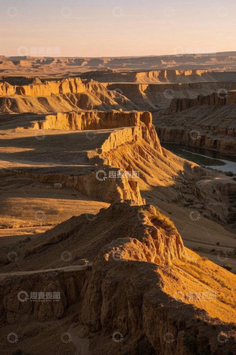 高清大图下载【趣麦麦图】沙漠峡谷自然风光全景