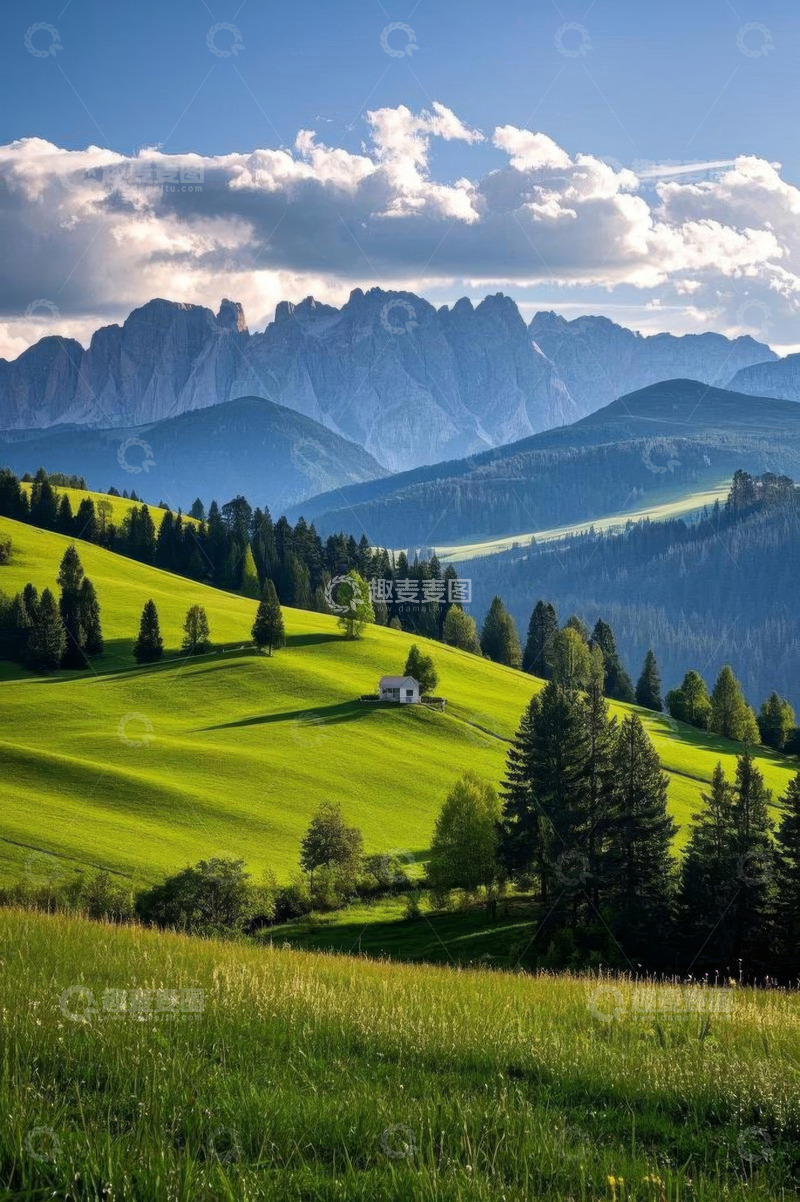 高清大图下载【趣麦麦图】青山绿野间的山间景致