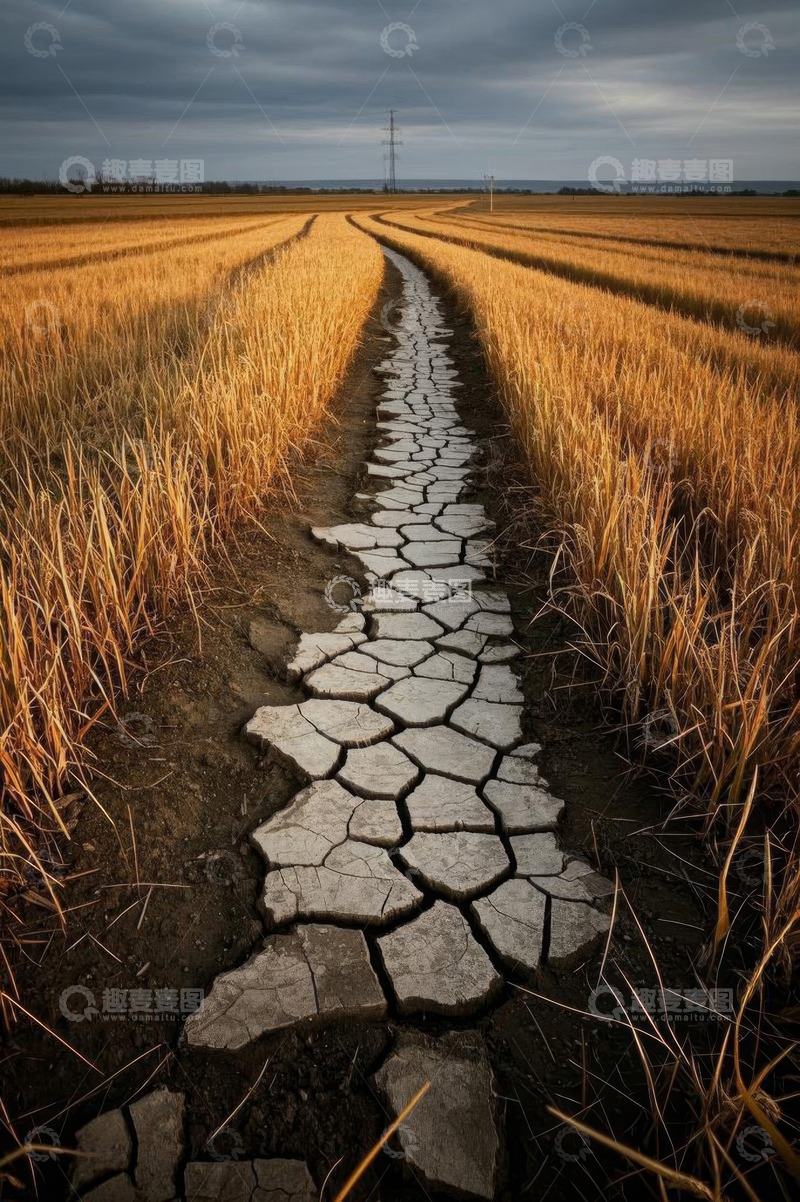 高清大图下载【趣麦麦图】田野中碎石小径自然风光