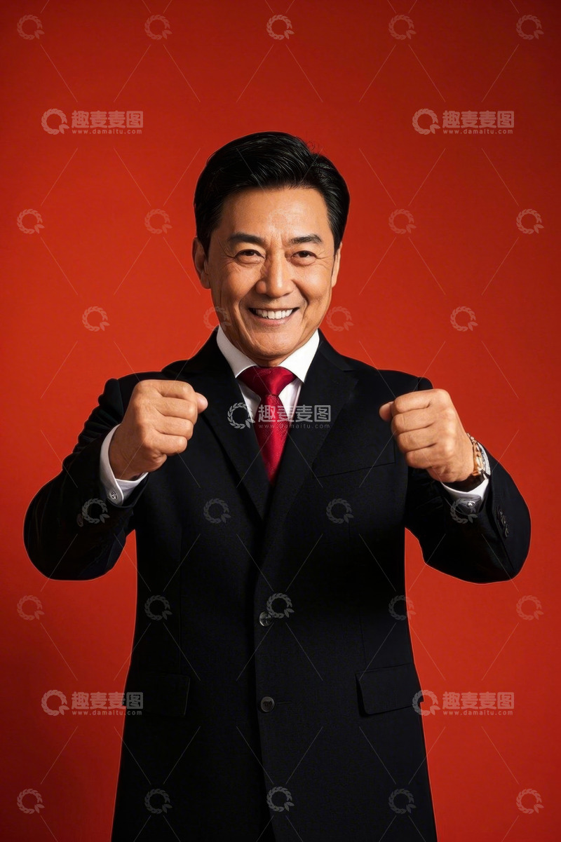 高清大图下载【趣麦麦图】自信笑容的中年男士商务照