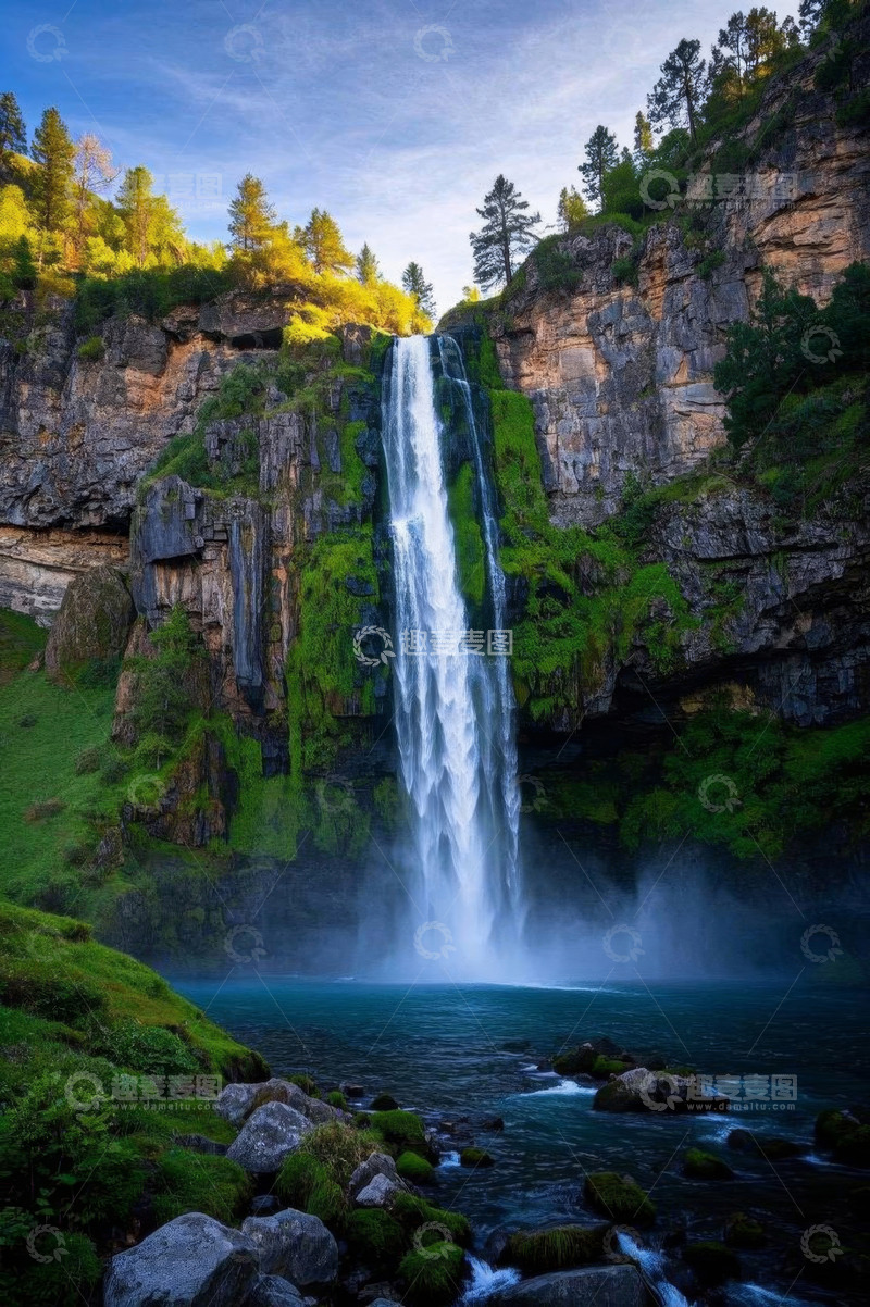 高清大图下载【趣麦麦图】自然风光瀑布景观