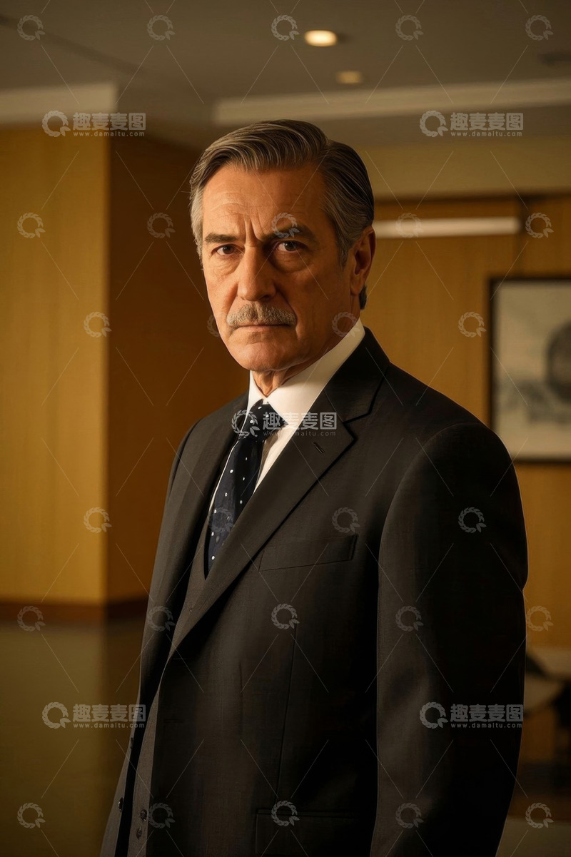 高清大图下载【趣麦麦图】西装革履的中年男子肖像写真