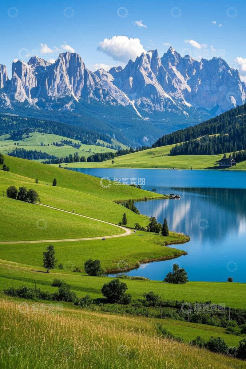 高清大图下载【趣麦麦图】青山绿水间的美丽自然风光