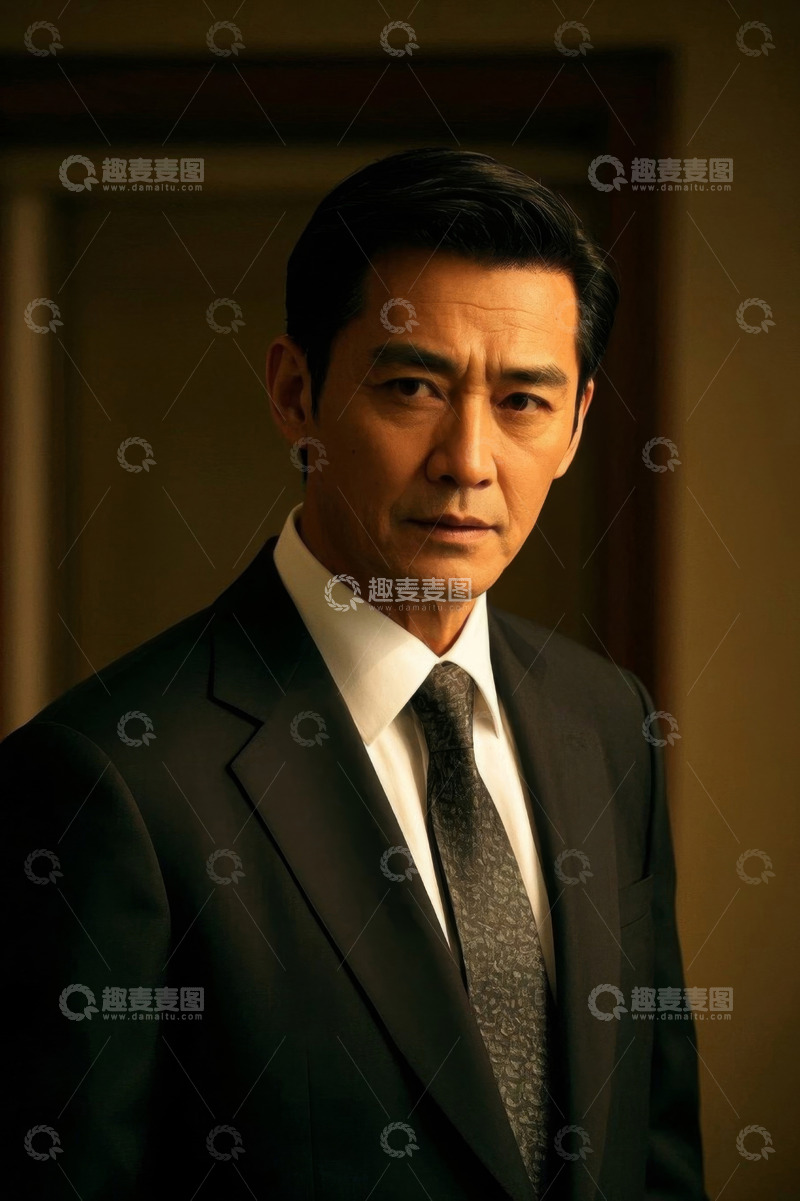 高清大图下载【趣麦麦图】西装革履中年男子肖像照