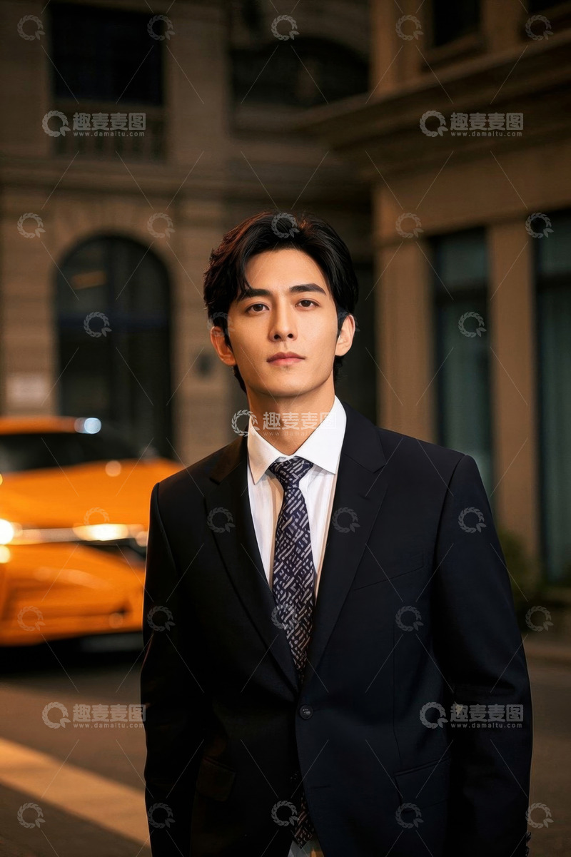 高清大图下载【趣麦麦图】时尚男士西装都市街景写真