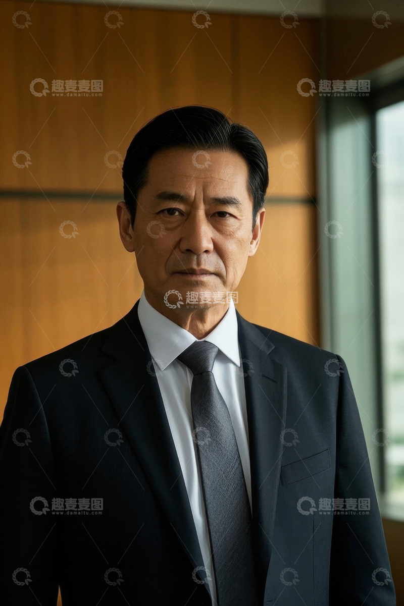 高清大图下载【趣麦麦图】西装革履中年男子商务肖像