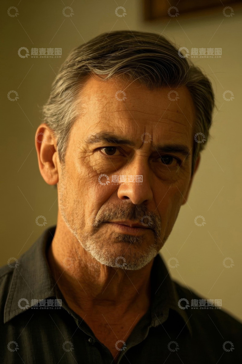 高清大图下载【趣麦麦图】一位成熟男士的肖像特写