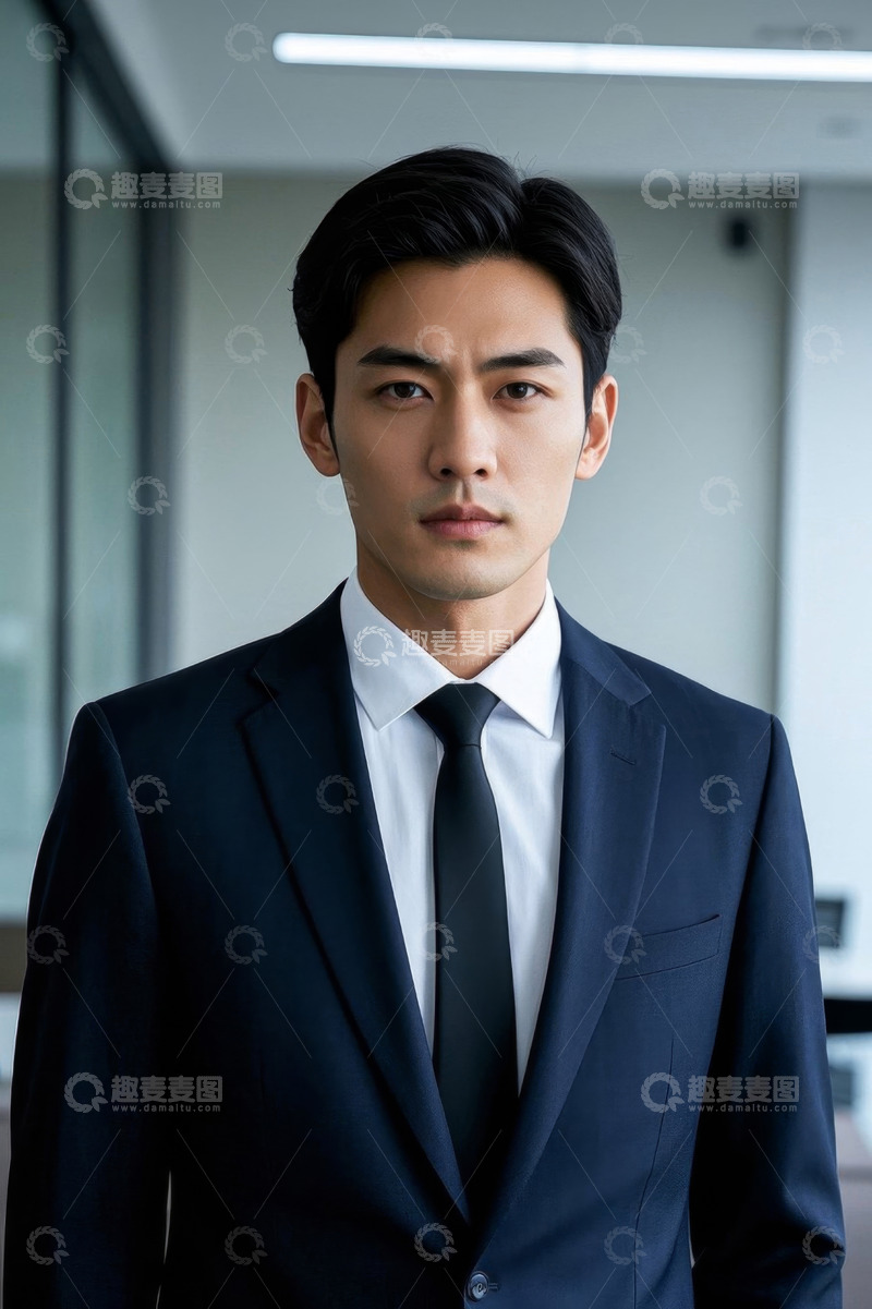 高清大图下载【趣麦麦图】西装革履的年轻男士商务照
