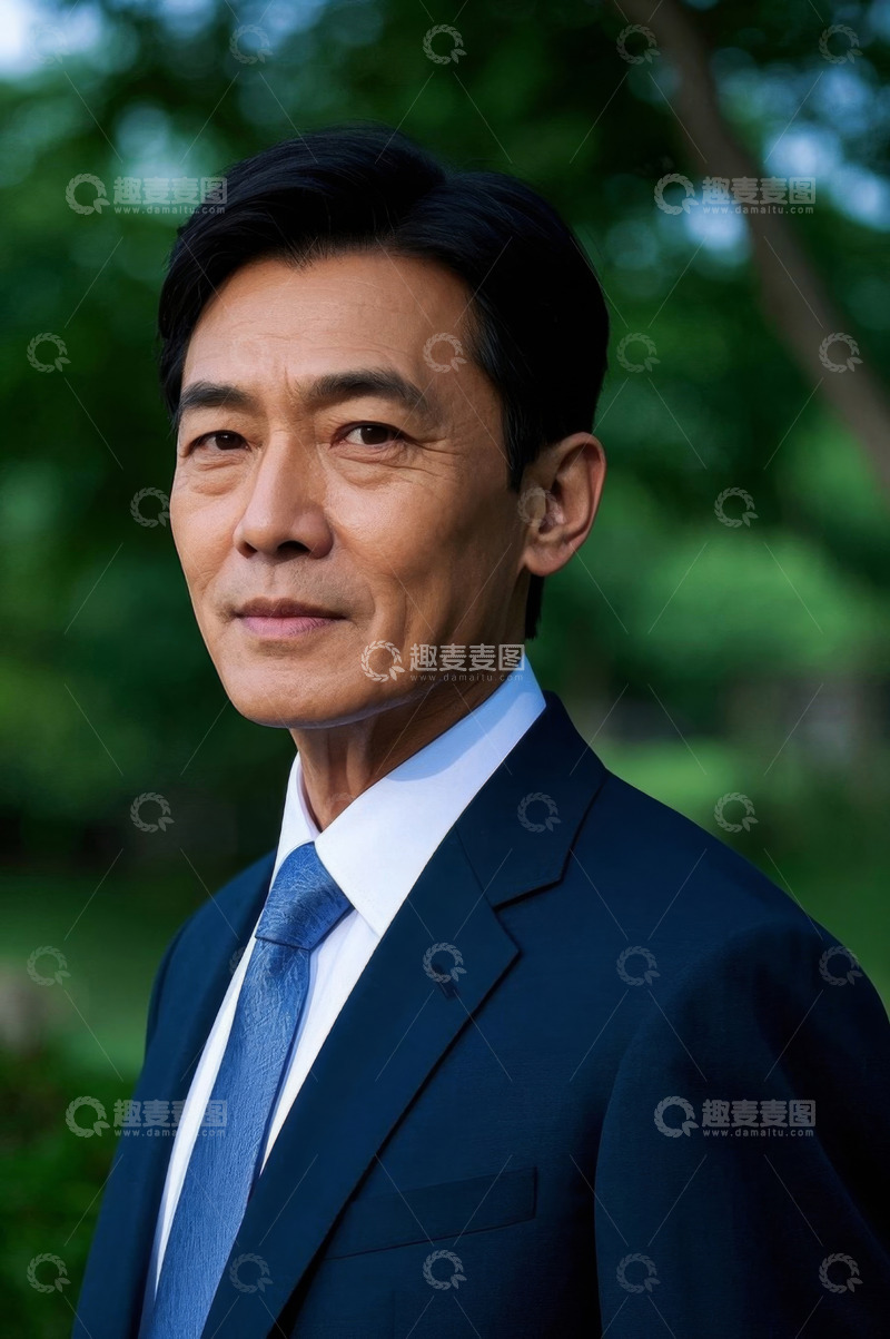 高清大图下载【趣麦麦图】中年男子西装照商务写真