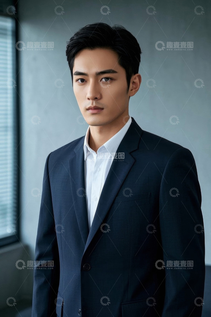 高清大图下载【趣麦麦图】西装革履男士肖像写真