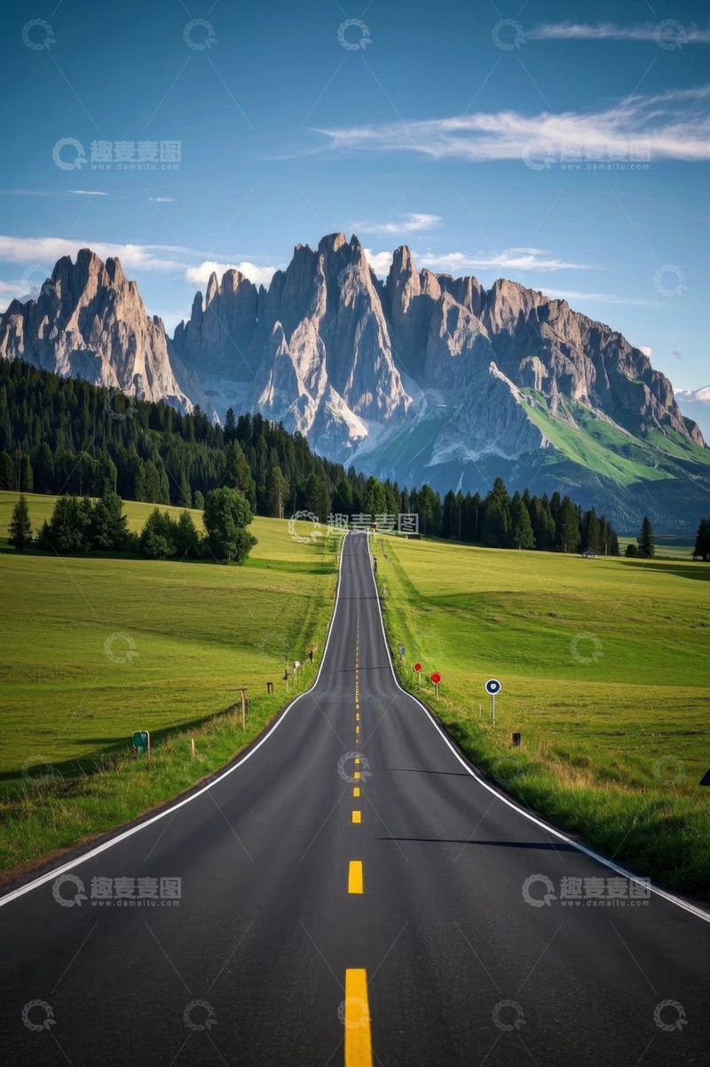 高清大图下载【趣麦麦图】山间公路自然风光景色