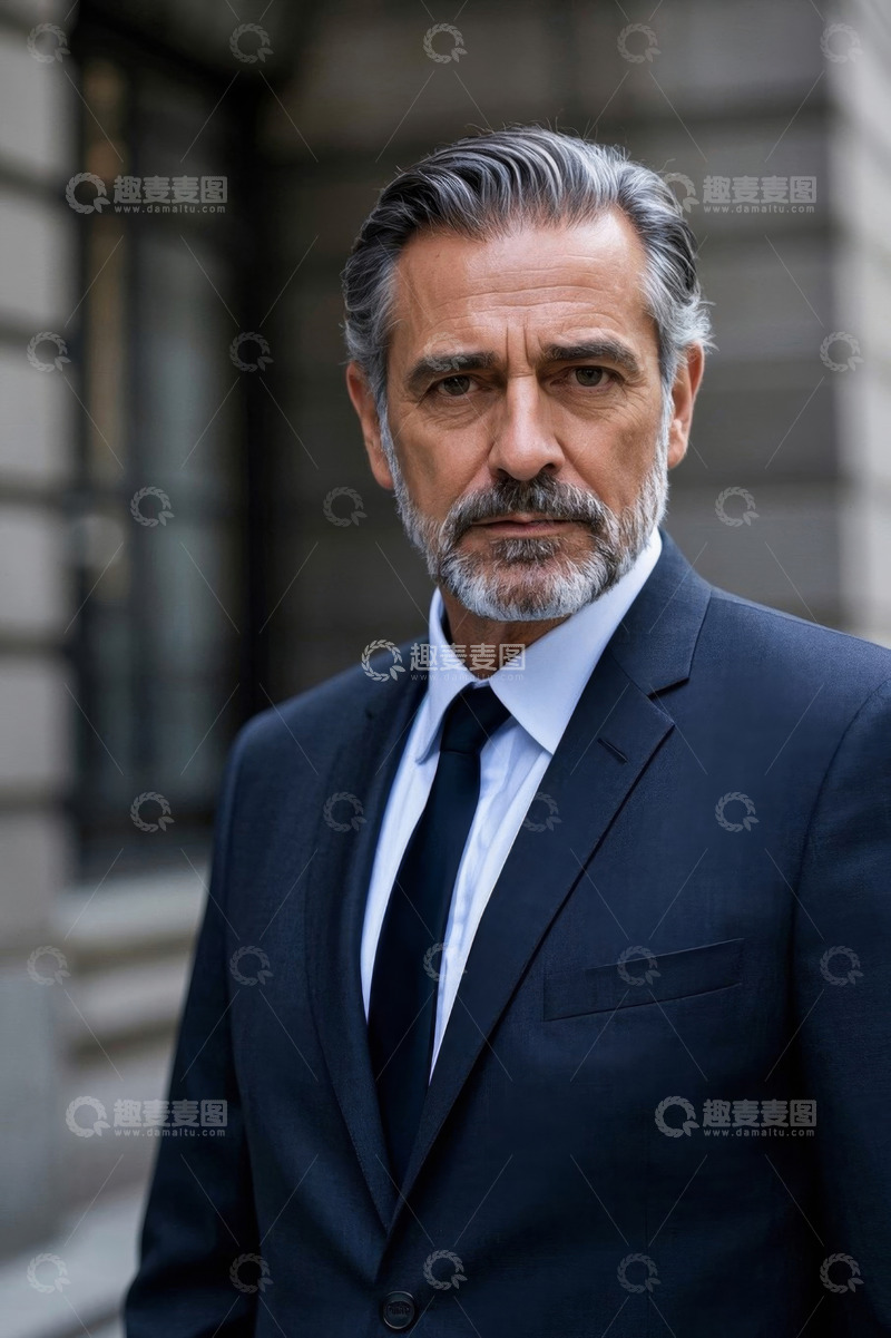 高清大图下载【趣麦麦图】成熟男士商务西装肖像照