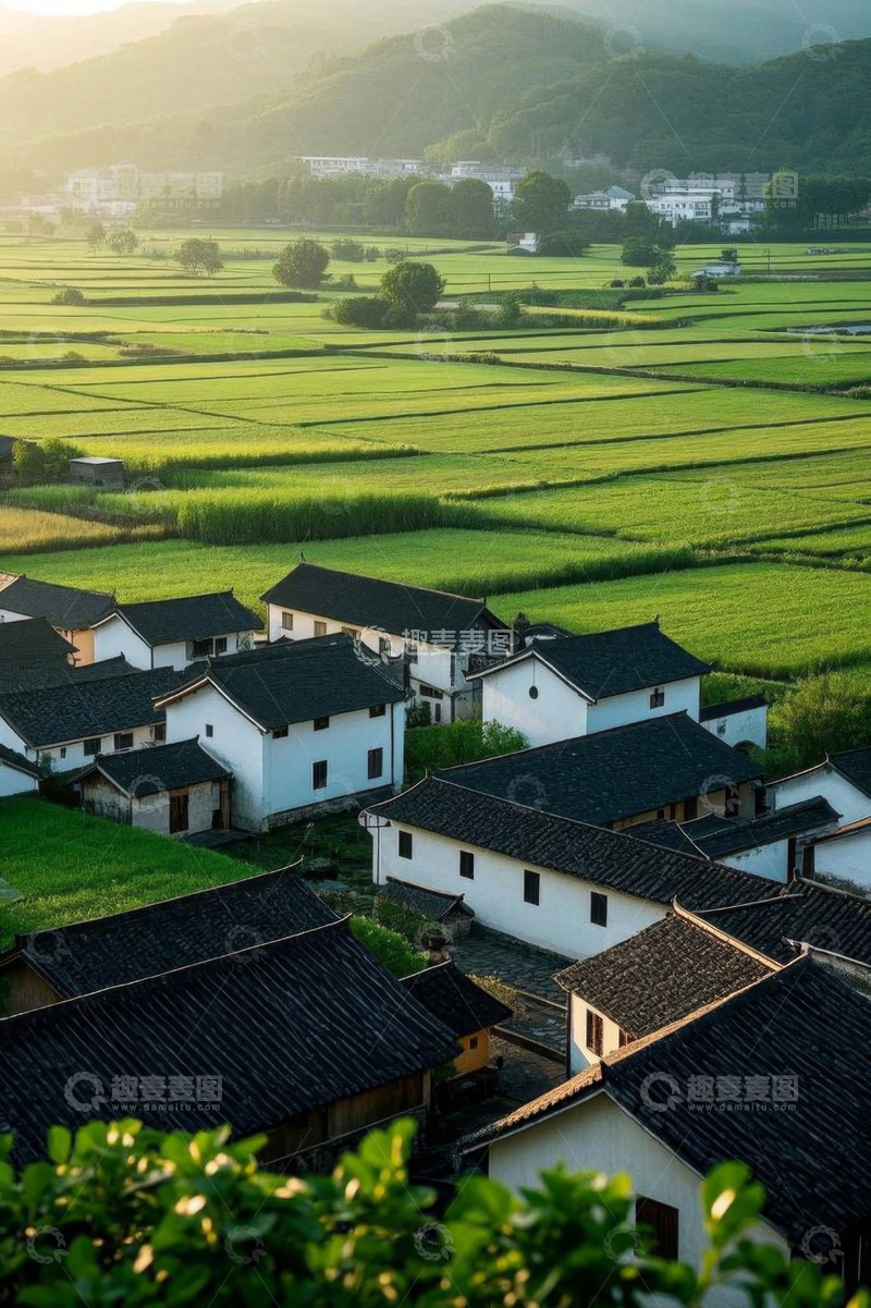 高清大图下载【趣麦麦图】乡村田园与民居全景