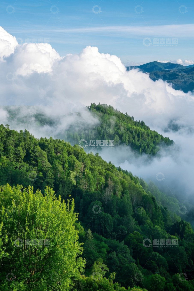 高清大图下载【趣麦麦图】山林云海自然风光