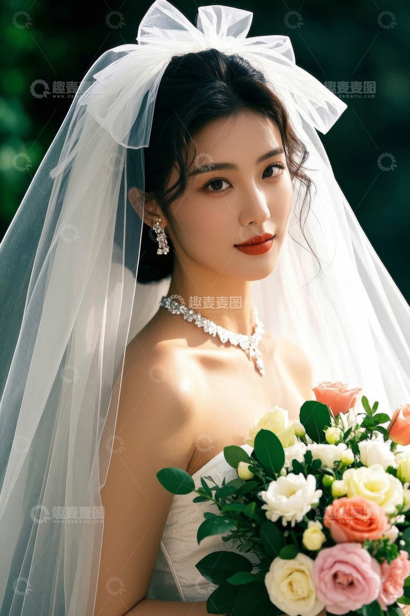 高清大图下载【趣麦麦图】新娘婚纱照美丽动人