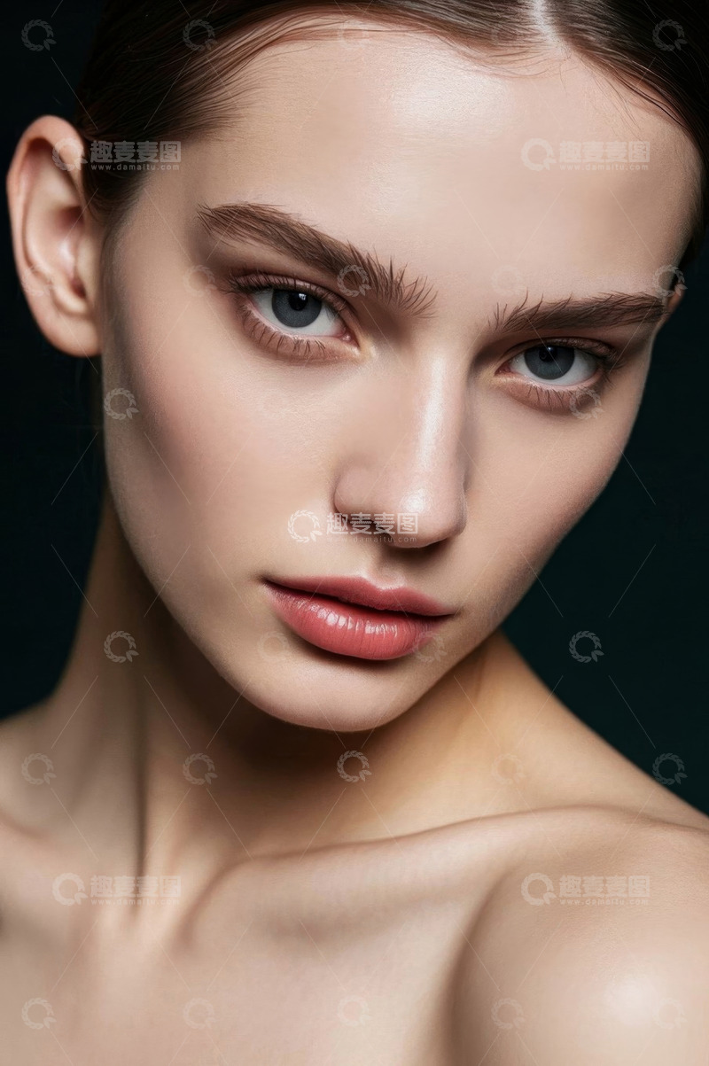 高清大图下载【趣麦麦图】美丽女性特写肖像精致妆容