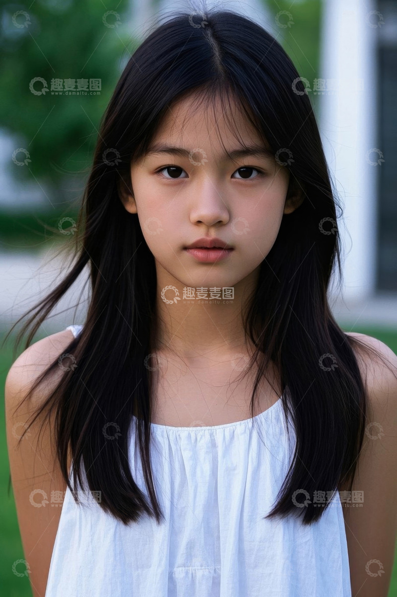 高清大图下载【趣麦麦图】清秀女孩户外写真照片