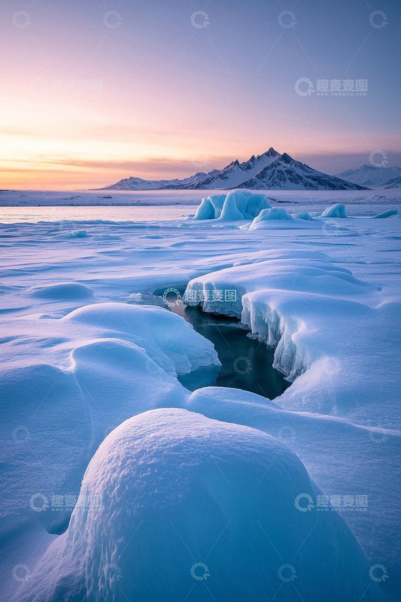 高清大图下载【趣麦麦图】极地冰川冰雪景观