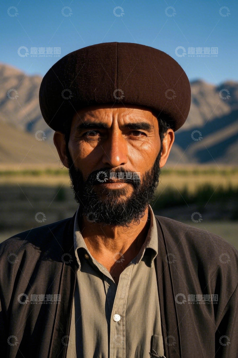 高清大图下载【趣麦麦图】中年男子山区户外肖像照