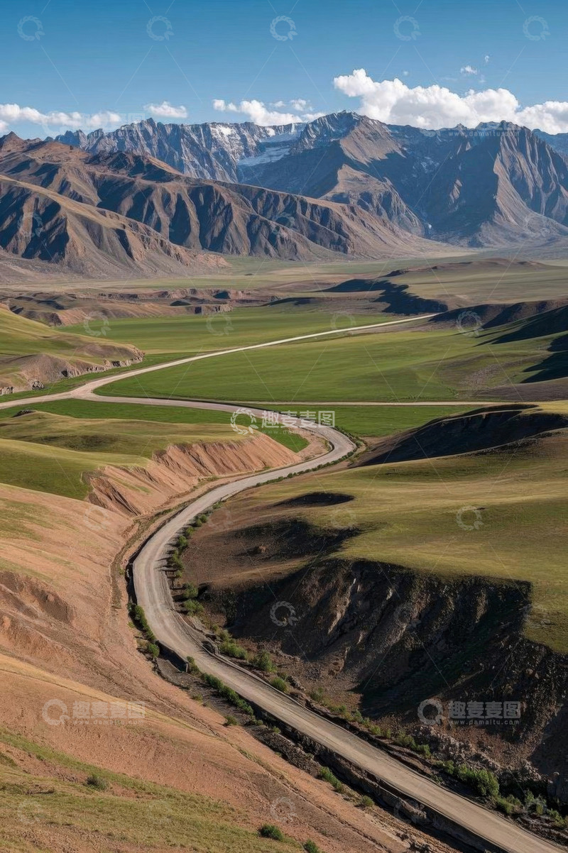 高清大图下载【趣麦麦图】山间蜿蜒公路自然风光