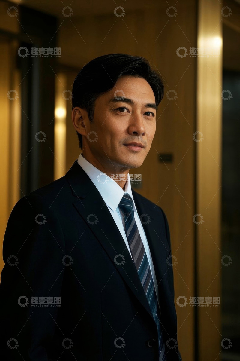 高清大图下载【趣麦麦图】西装革履男子肖像照商务精英