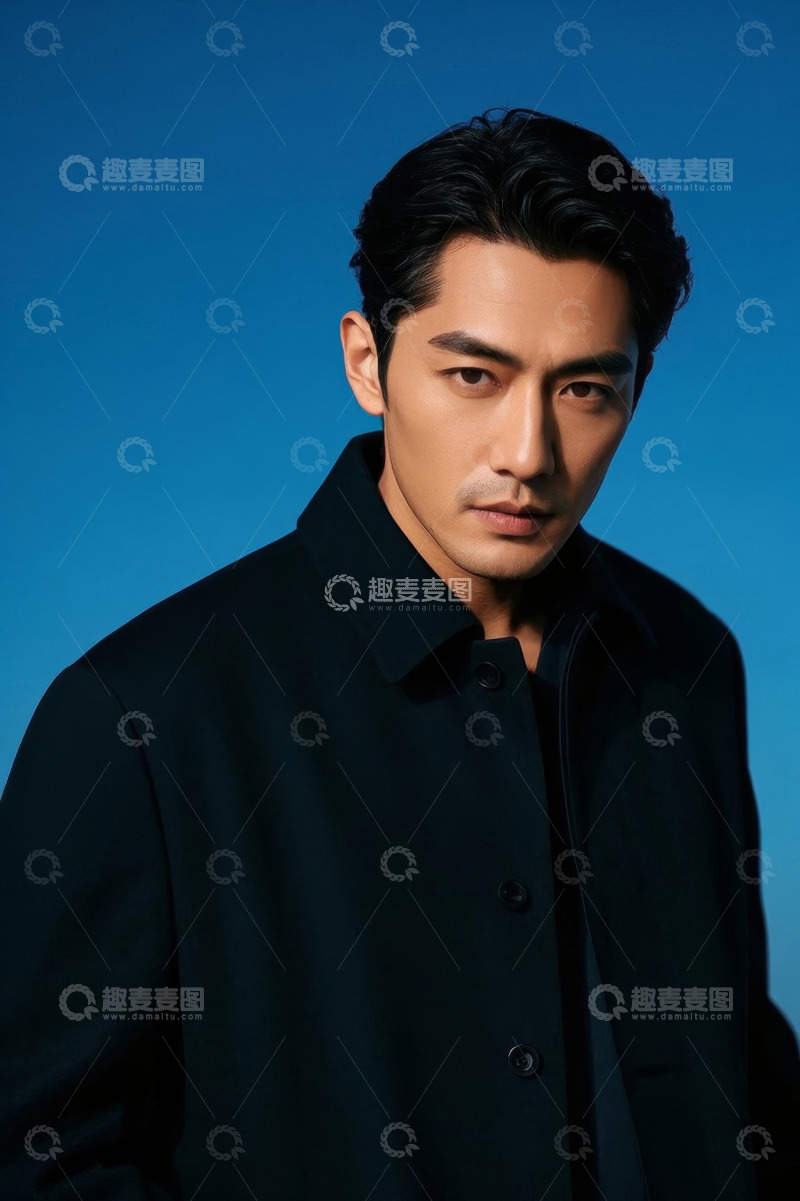 高清大图下载【趣麦麦图】时尚型男深色外套写真