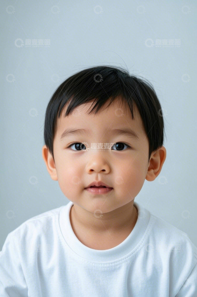 高清大图下载【趣麦麦图】可爱宝宝正面特写肖像
