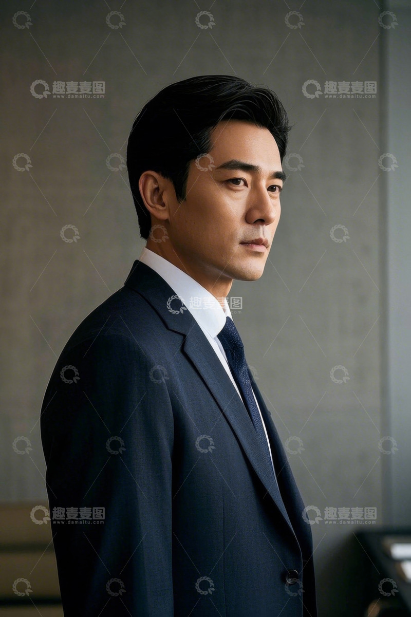 高清大图下载【趣麦麦图】西装革履男子肖像写真