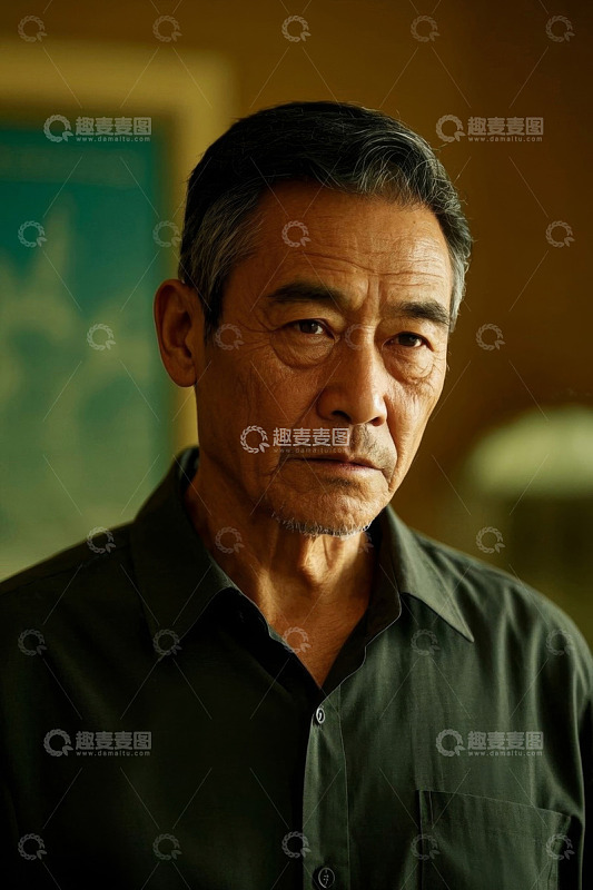 一位年迈的亚洲男子肖像