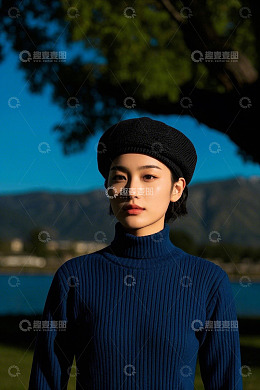 时尚女子户外写真街拍
