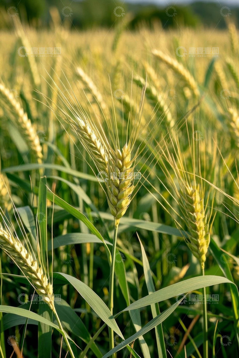 高清大图下载【趣麦麦图】成熟麦田特写景象