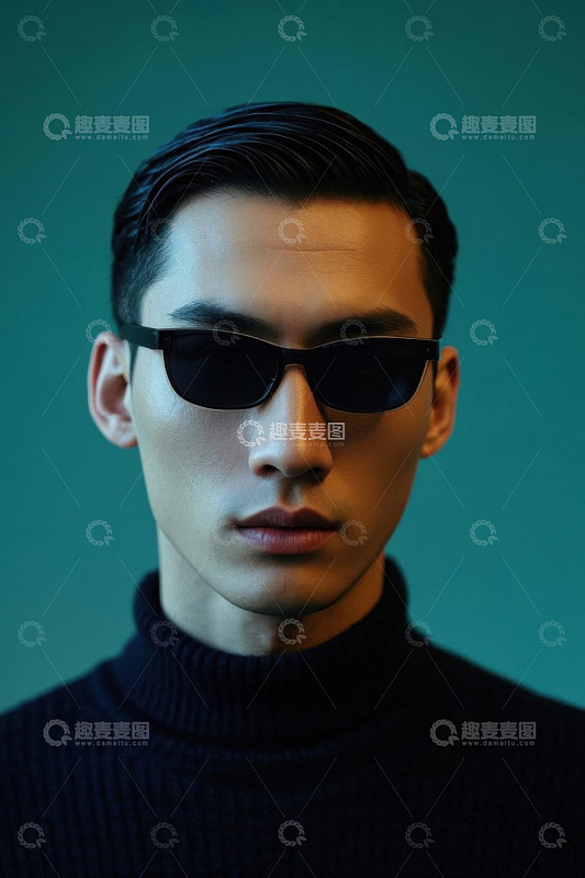 酷炫墨镜男子时尚写真