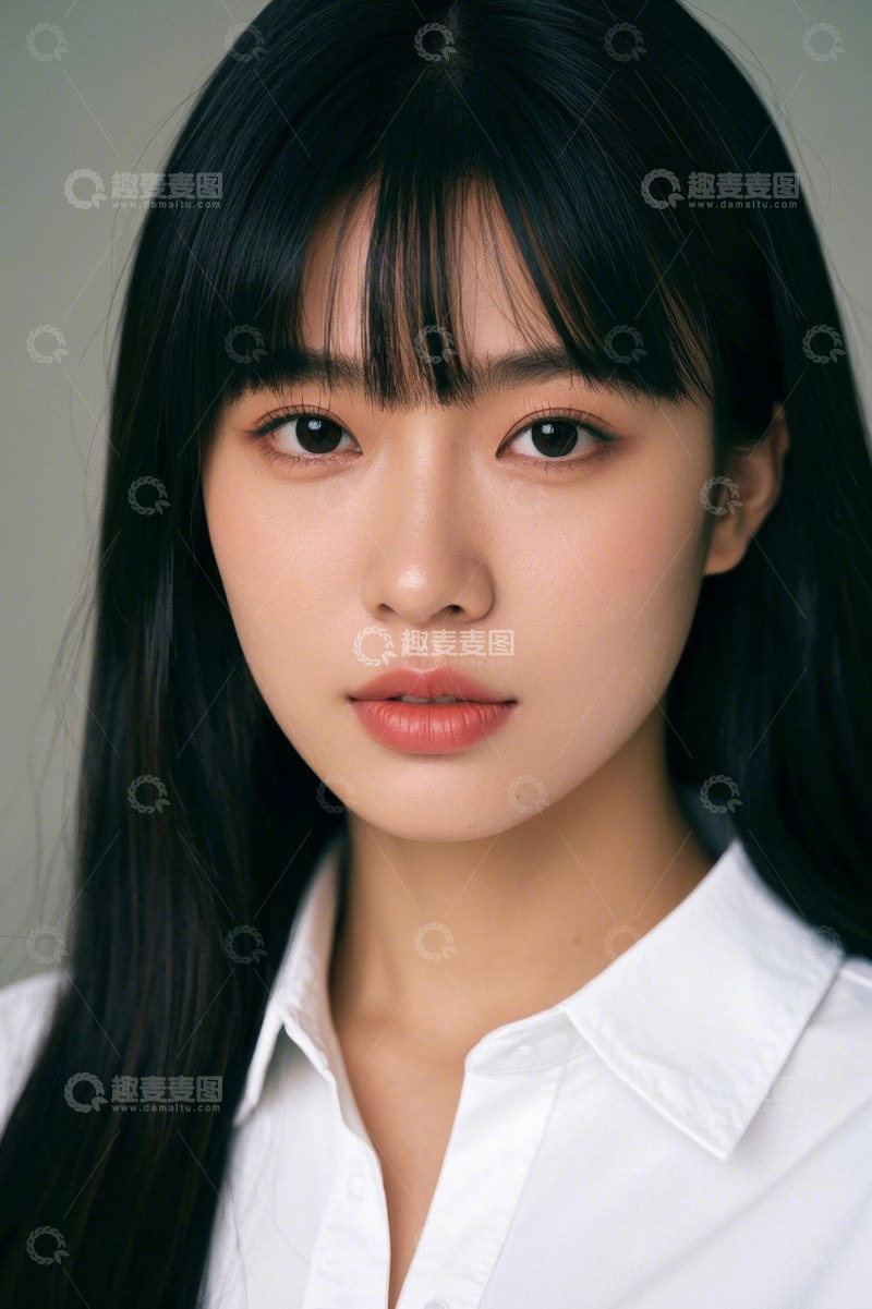 高清大图下载【趣麦麦图】美女写真,清纯可人,白衬衫