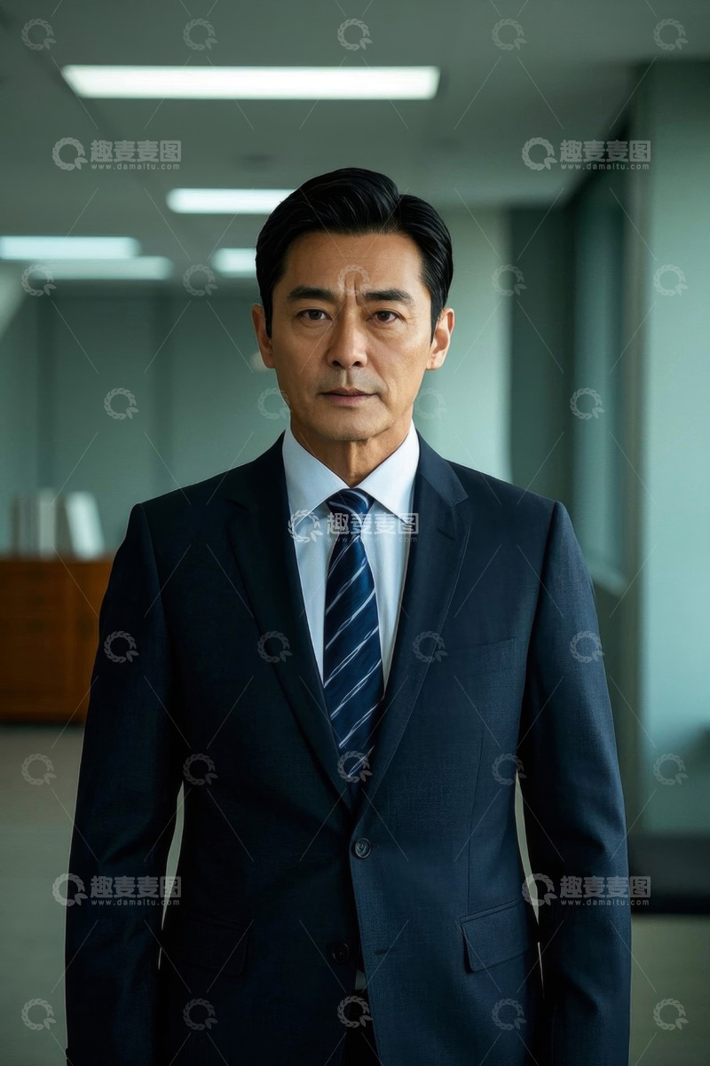 高清大图下载【趣麦麦图】西装革履男子商务照室内写真
