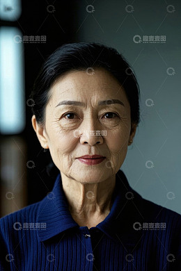 一位优雅的老年女性肖像