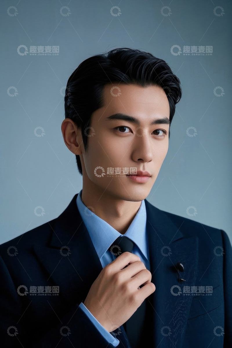高清大图下载【趣麦麦图】西装革履青年男子肖像写真