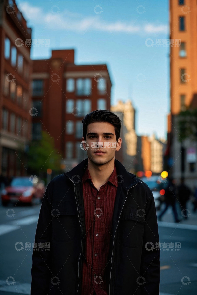 高清大图下载【趣麦麦图】时尚青年都市街景写真