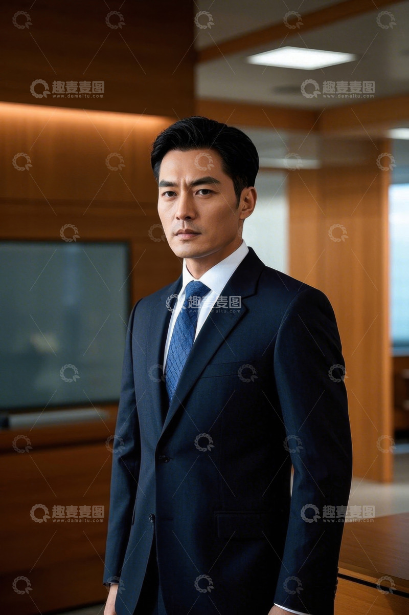 高清大图下载【趣麦麦图】西装革履男子商务照肖像