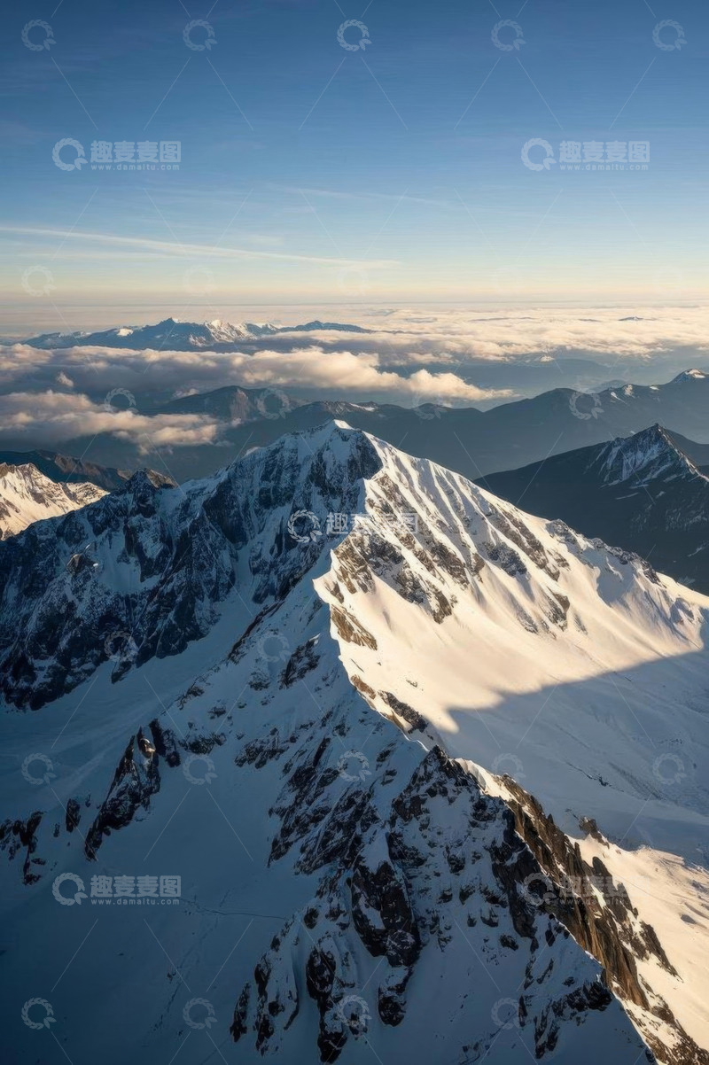 高清大图下载【趣麦麦图】雪山全景自然风光